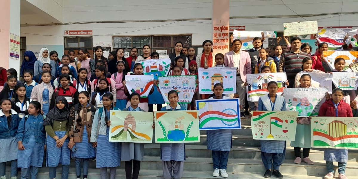 Painting and Rangoli competition concludes after voter awareness rally