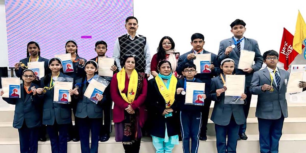 CMS students won 12 medals in Indian Culture Knowledge Test