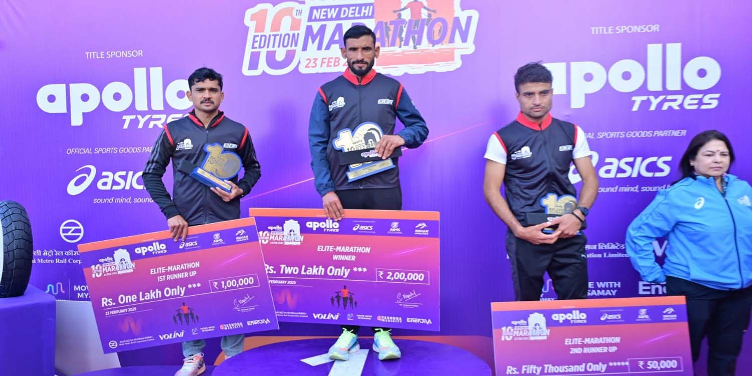 Apollo Tires New Delhi Marathon 2025: Man Singh and Bhagirathi of Uttarakhand become winners.