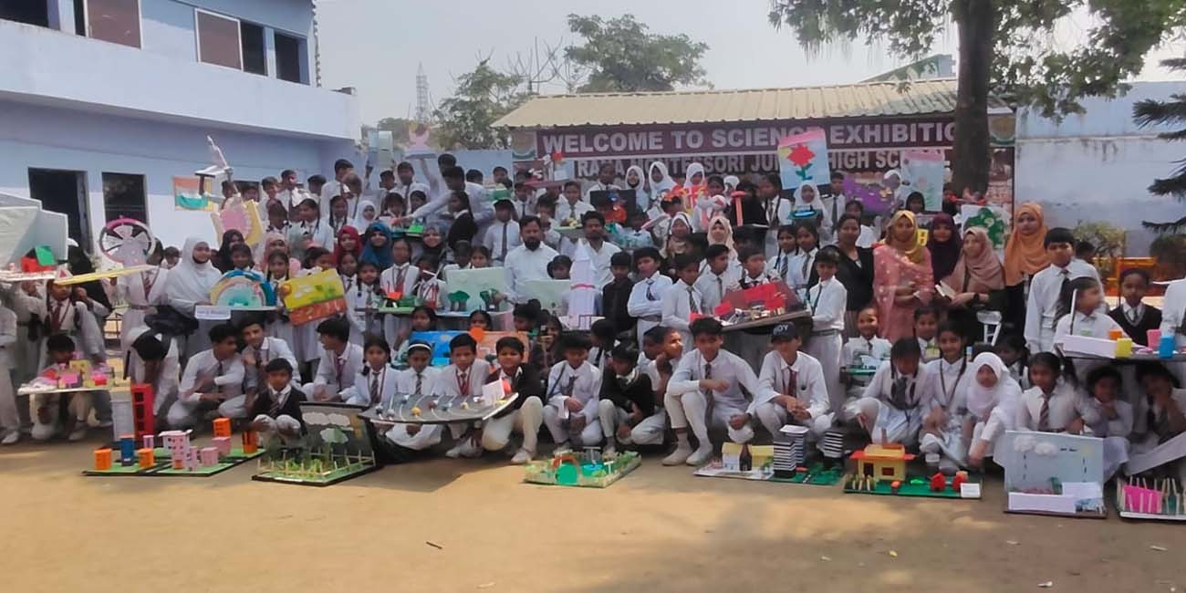 Children of Rana Montessori School showed their skills in science exhibition.