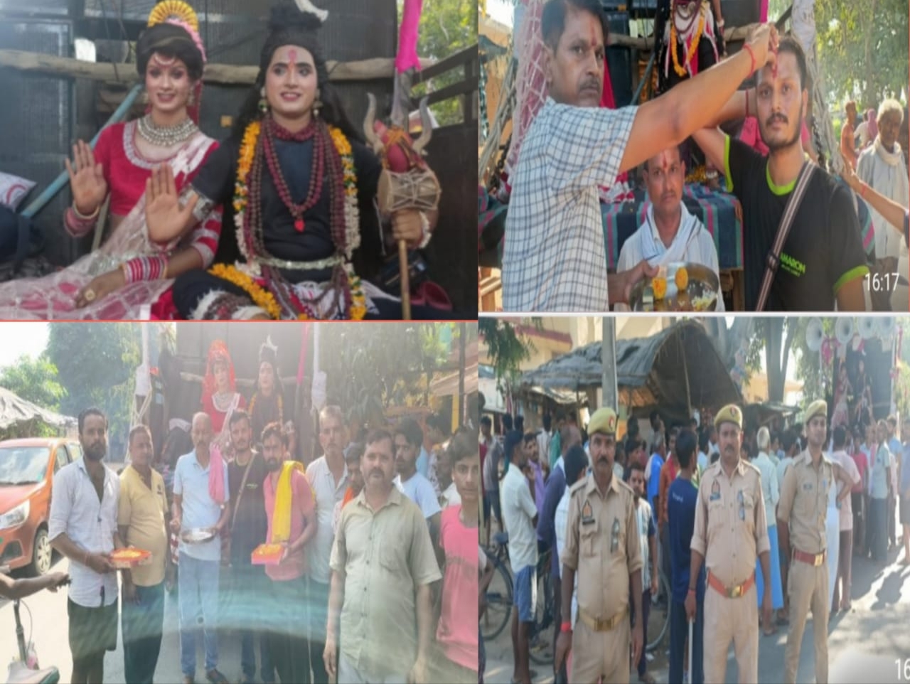 भीखमपुर में धूम धाम से दशम काँवड यात्रा फरुखाबाद घटिया घाट के लिए रवाना