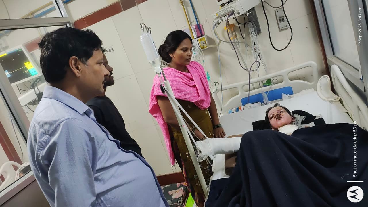 A social worker came to know about the condition of the burnt child and provided financial help.