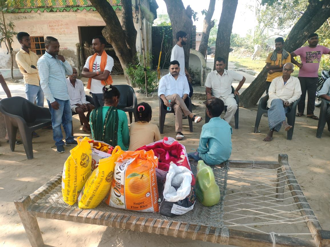 Bittu Patel became a support for destitute children, providing financial assistance and ration materials.