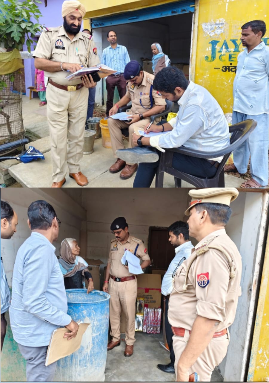 In view of the Diwali festival, the administration inspected firecracker shops.