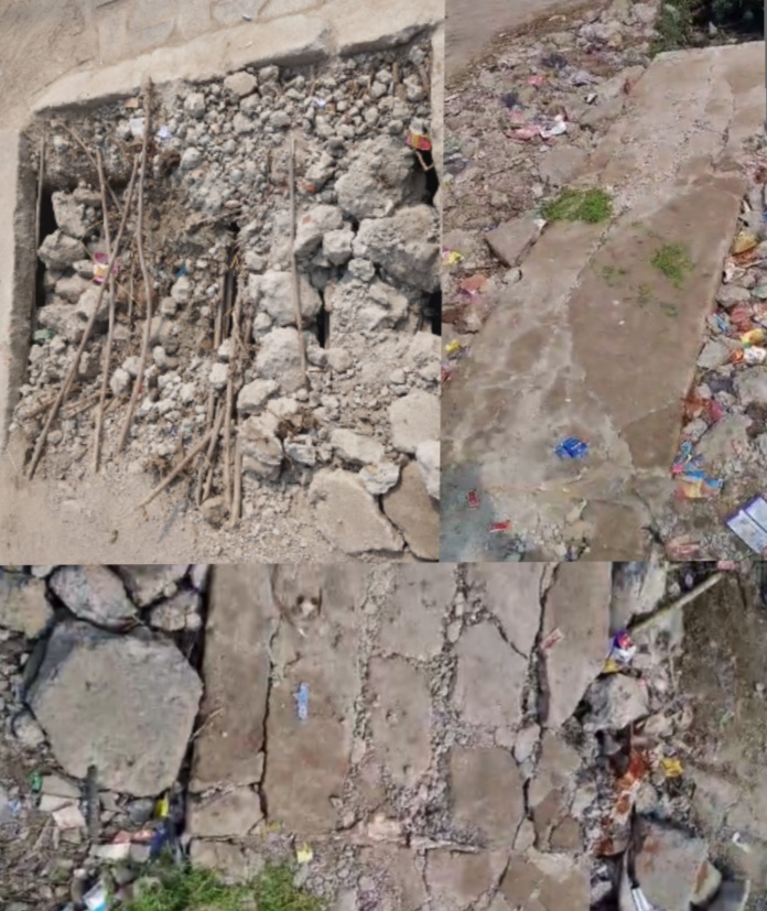 Corruption in stone making in Kukra exposed, 'Besharm' wood used in place of iron rods