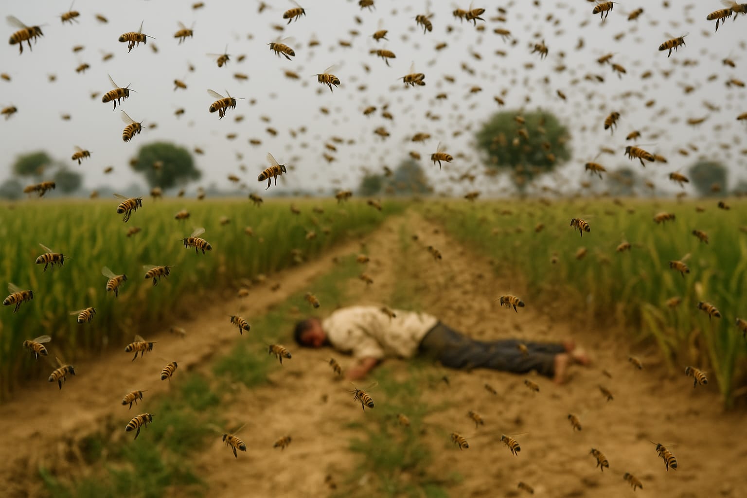 हरदोई मधुमक्खी हमला, हरदोई किसान मौत, मधुमक्खी हमला खबर, सढ़ियामऊ गांव हादसा, हरदोई ताज़ा समाचार, किसान पर मधुमक्खियों का हमला, हरदोई आज की घटना, Hardoi bee attack, Hardoi farmer death, Bee swarm attack India, Hardoi breaking news, Farmer killed by bees, Hardoi Sandi area news, हरदोई मधुमक्खी हमला फोटो, किसान रामपाल मौत घटना, मधुमक्खियों के झुंड का हमला दृश्य, Hardoi bee attack image, Farmer Ramphal incident photo, Bee swarm attack visual, #Hardoi #हरदोई #BeeAttack #मधुमक्खी_हमला #FarmerNews #BreakingNews #UPNews #HardoiNews #IndiaNews #LatestUpdates,