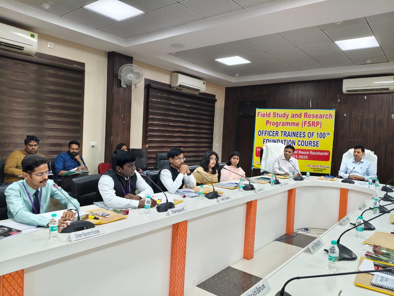 Trainee officers were given detailed information about the district's schemes, innovations and programmes.