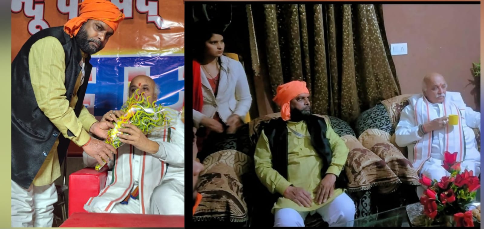 Dr. Praveen Togadia received a grand welcome in Lakhimpur Kheri