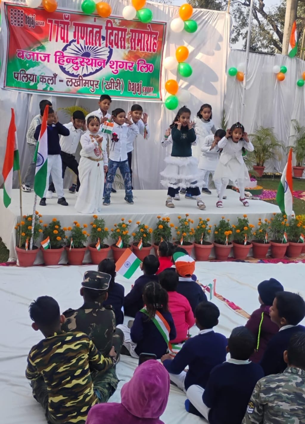 Flag hoisting took place at all three units of Bajaj Hindustan Sugar Limited on Republic Day.