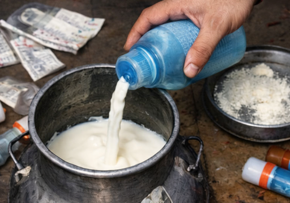 Adulterated milk trade in Chhoti Kashi, questions raised on illegal dairies