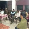 Night Chaupal with villagers for crime control.