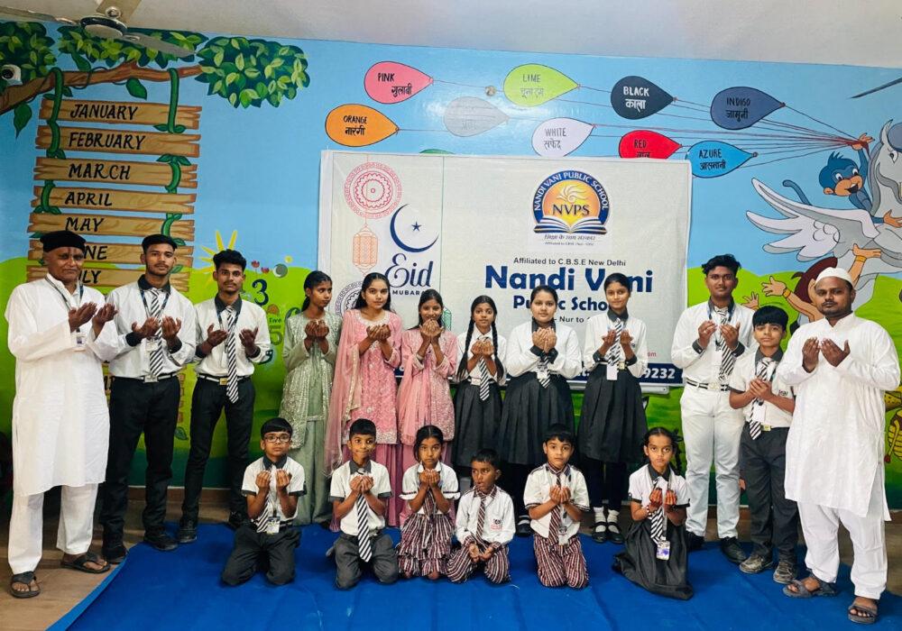 Eid was celebrated with great enthusiasm in the school.