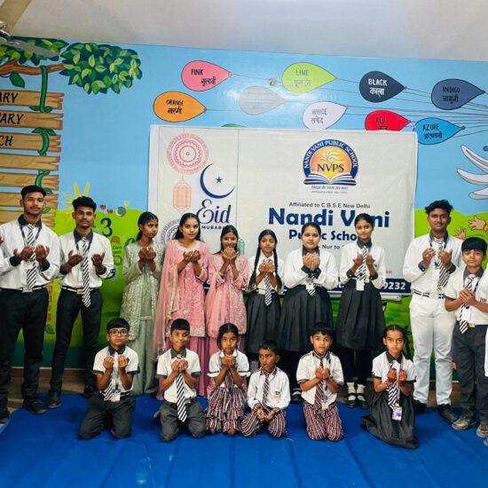 Eid was celebrated with great enthusiasm in the school.